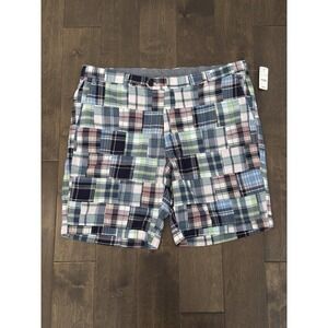 Brooks Brothers Mens Madras Multicolor Shorts Size 42W Patchwork 10" Inseam NWT